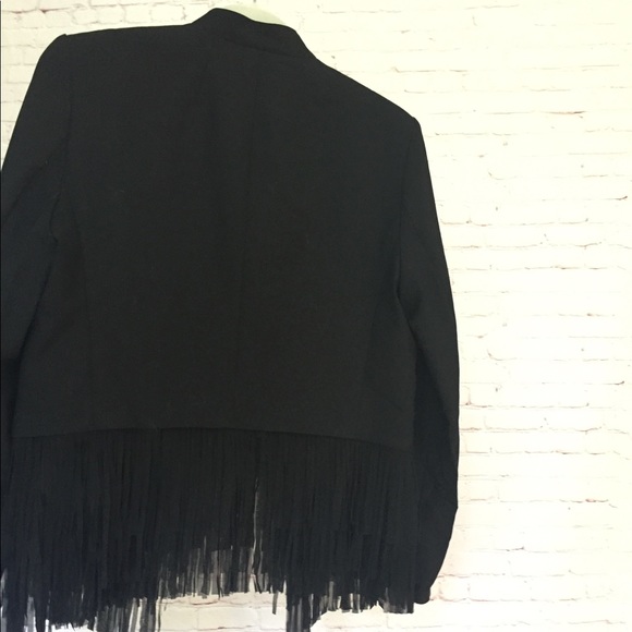 Black Banana Republic blazer with fringe bottom - Picture 3 of 8